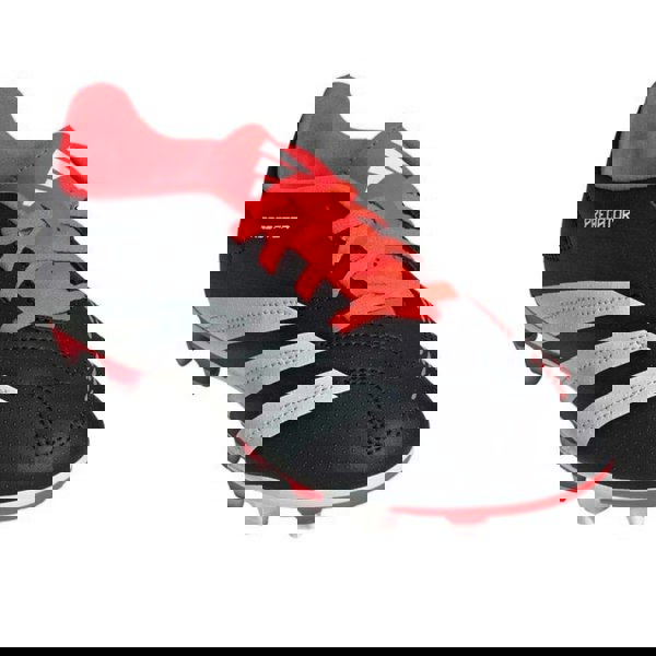 Adidas Childrens/Kids Predator Club Firm Ground Football Boots - Black/Red/White