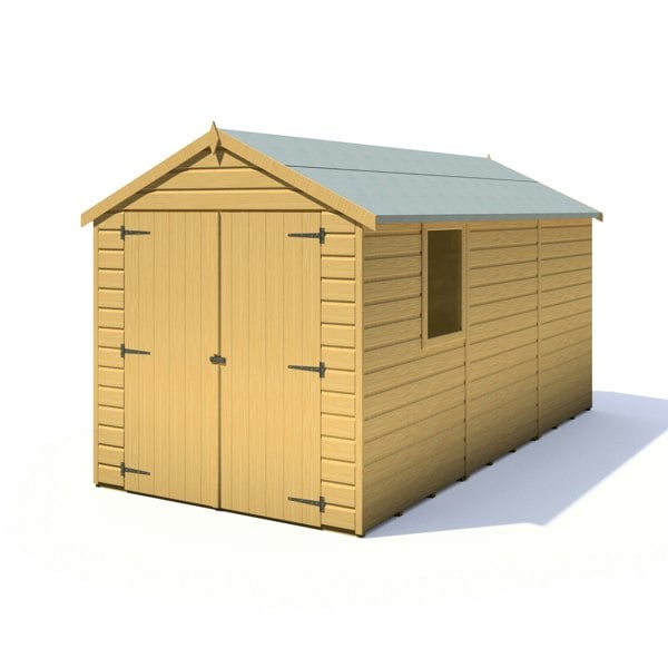 Shire Warwick Double Door 12x6 12mm interlock Clad wooden Shed - Best Shed