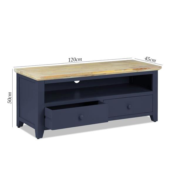 Statement Furniture Florence Wooden TV Stand With 2 Drawers and Shelf