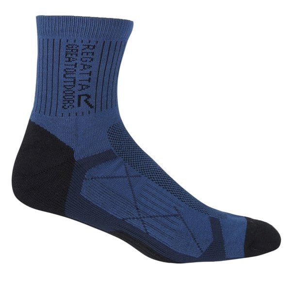 Regatta Mens Active Outdoor Socks (Pack of 2) - Navy/Dark Steel