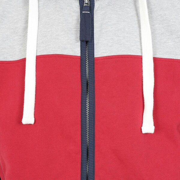Lazy Jacks LJ721 - Men's Full Zip Panelled Hoody - Red