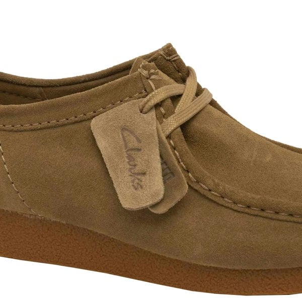 Clarks Originals Wallabee Evo Suede Shoes Dark Sand