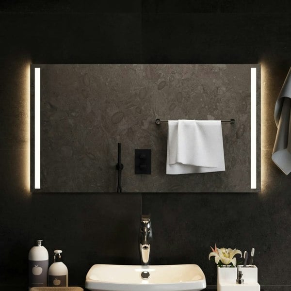 Berkfield LED Bathroom Mirror 90x50 cm