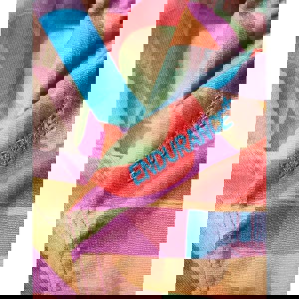 Speedo girls digital allover leaderback swimsuit with multicolored tie-dye shorts