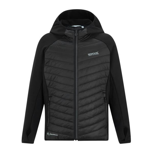 Regatta Childrens/Kids Andreson Hybrid Padded Jacket - Black/Seal Grey - 