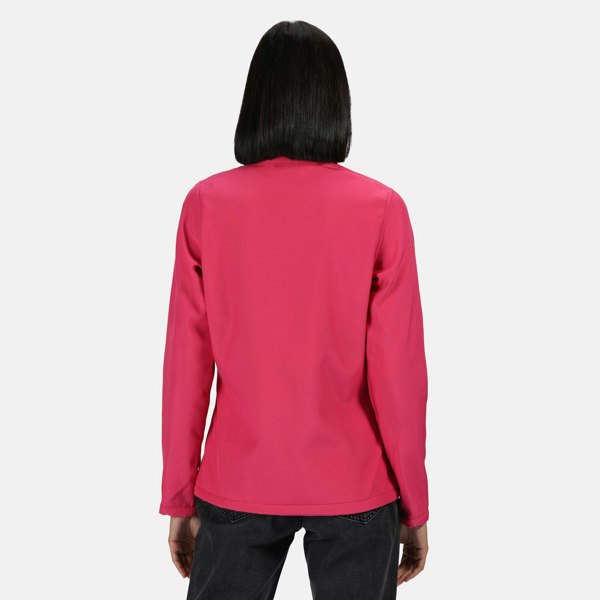 Regatta Standout Womens/Ladies Ablaze Printable Soft Shell Jacket - Hot Pink/Black