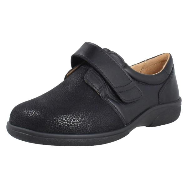 DB Shoes Ladies Wide Fitting Hook and Loop DB Shoes Petula