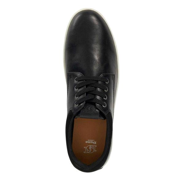 Dune London Mens Tamsen Lace Flat Trainers - Black - 