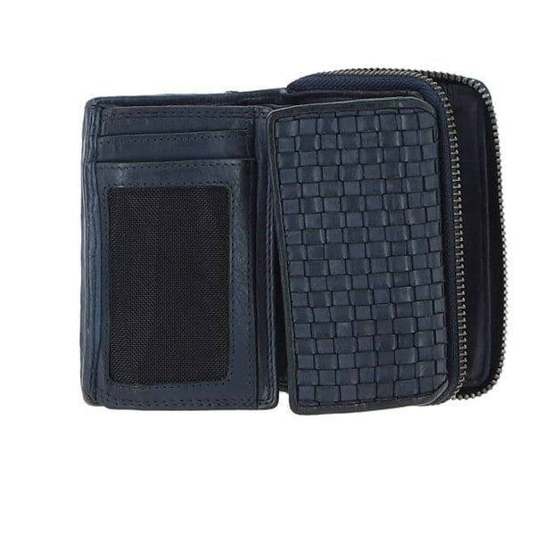 Vintage Woven Leather 7 Card Purse:  D-82