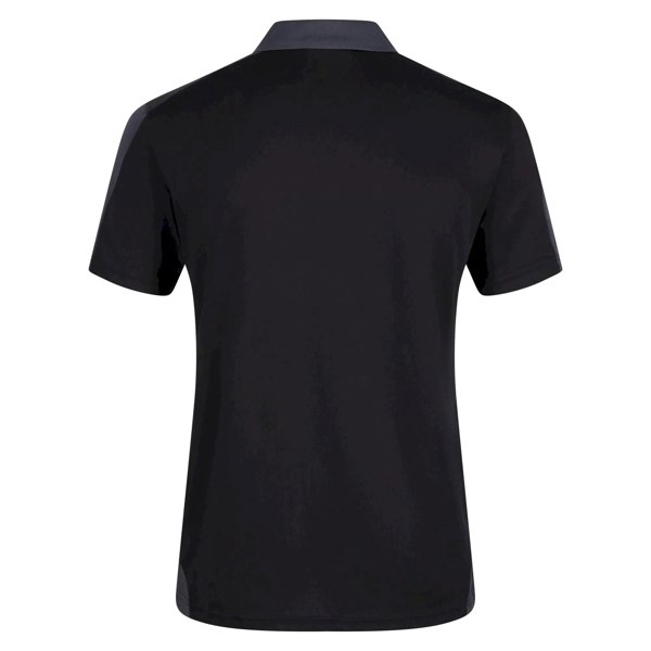 Regatta Contrast Coolweave Pique Polo Shirt - Black/Seal Grey