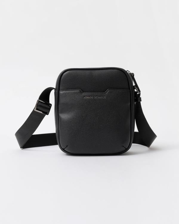 Armani Exchange Mens Boxy Messenger Bag - Black UC001 front