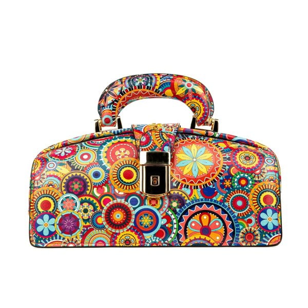 Embassy London Gazelle - Signature Print - Women's bowling bag with handle and strap