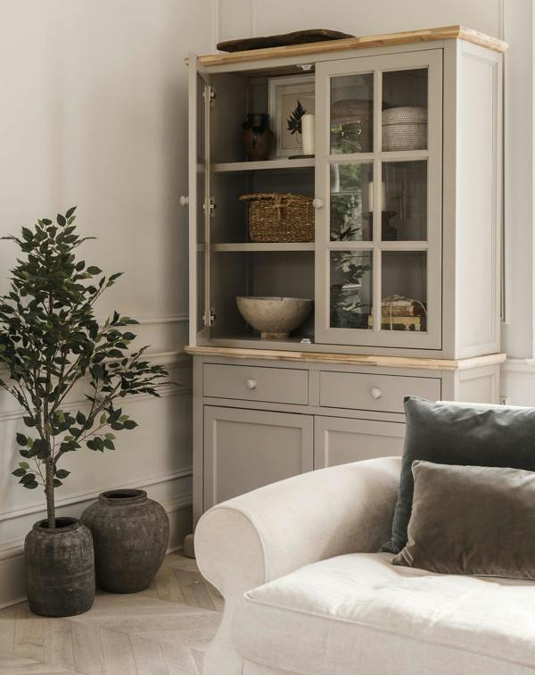 Statement Furniture Florence Glass Door Display Cabinet Large Dresser Assembled