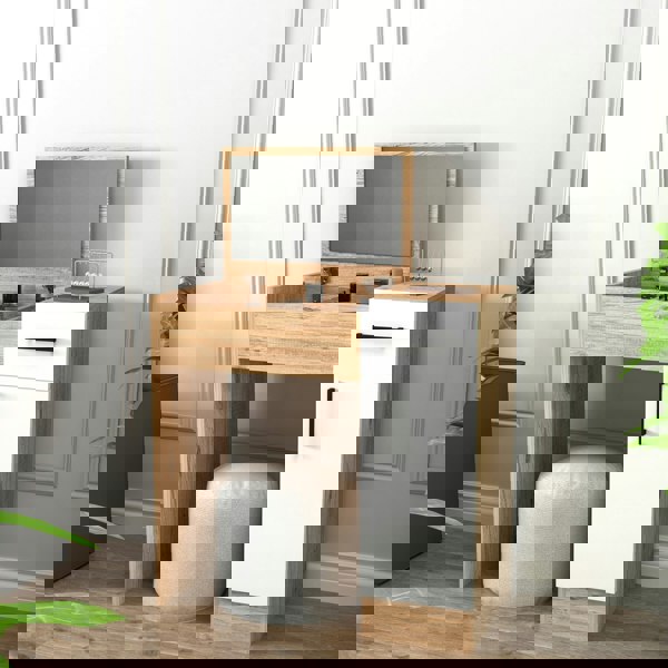 Destina Home Agnes Freestanding Makeup Vanity Table with Mirror