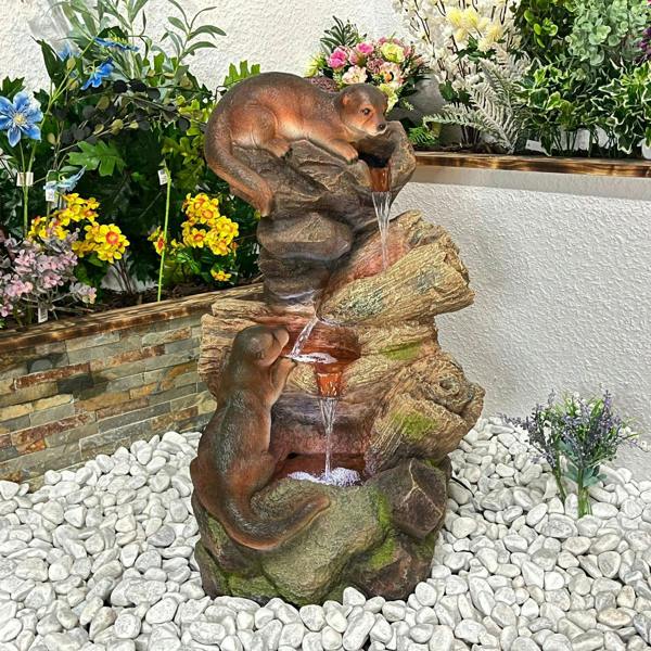 Tranquillity Water Features Curious Otters Animal Animal Fountain Water Feature