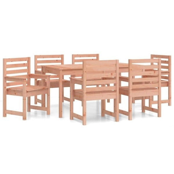 Berkfield 7 Piece Garden Dining Set Solid Wood Douglas