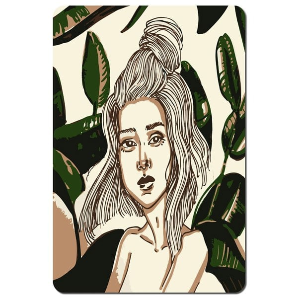 Benjamin Tate Design Young woman in tropical leaves (Placemat)