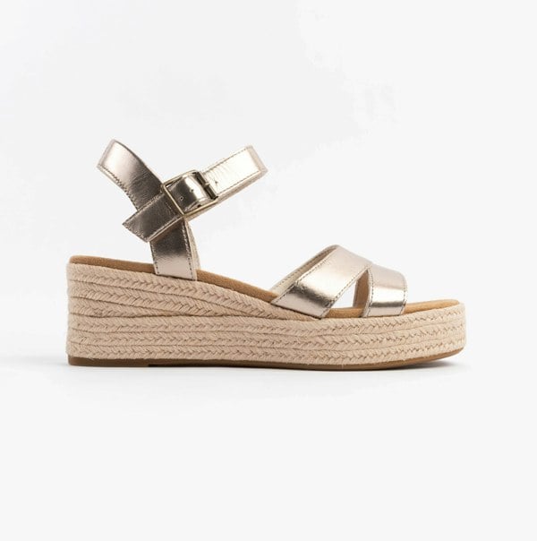 TOMS AUDREY Womens Sandals Gold