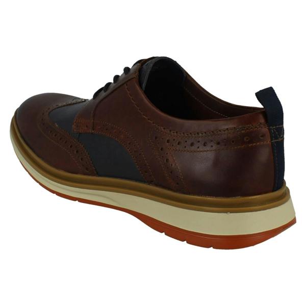 Clarks Mens Clarks Two-Tone Brogue Shoes Chantry Wing