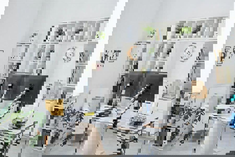 Durable SELECT PLUS Dual Arm Monitor Mount Desk Clamp for 2 Screens | 17 - 32"