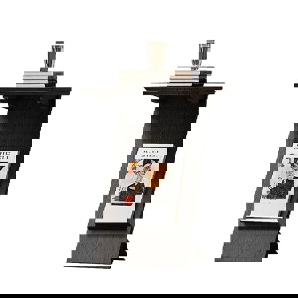 Eunice Side Table With Magazine Rack, Solid Wood-Rit Concept-Rit Concept