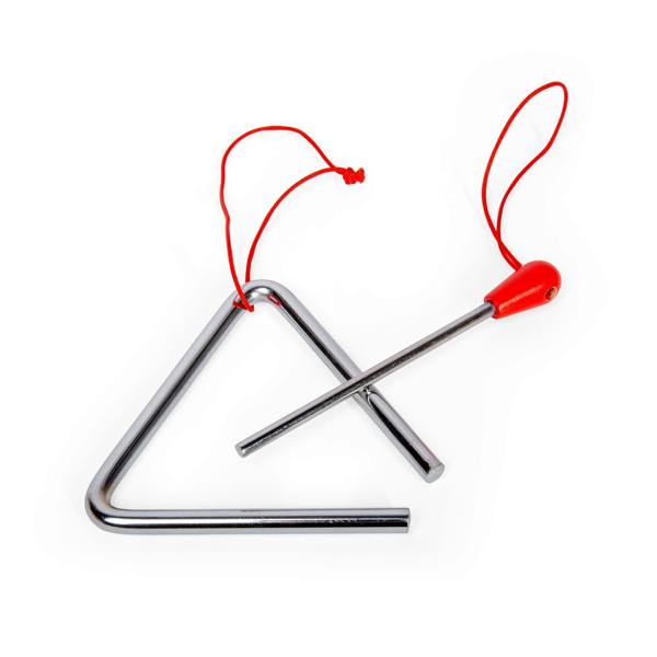 Bigjigs Toys Natural Triangle Pack of 3 | Kids' Metal Percussion Instrument