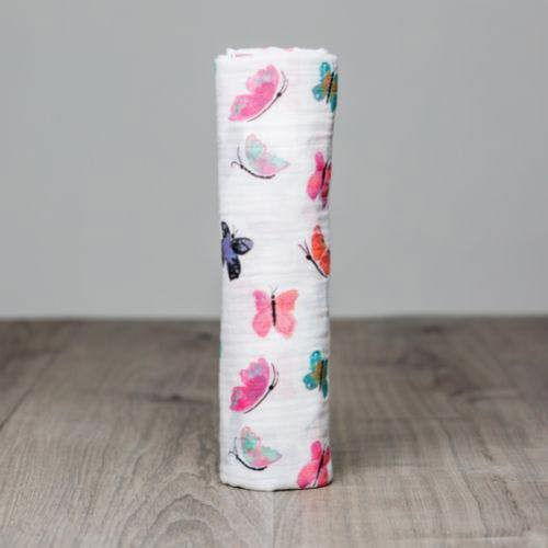 Lulujo - Large Muslin Swaddle - Butterfly