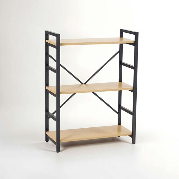 Laxton 3 Tier Light Oak Effect Shelf Unit