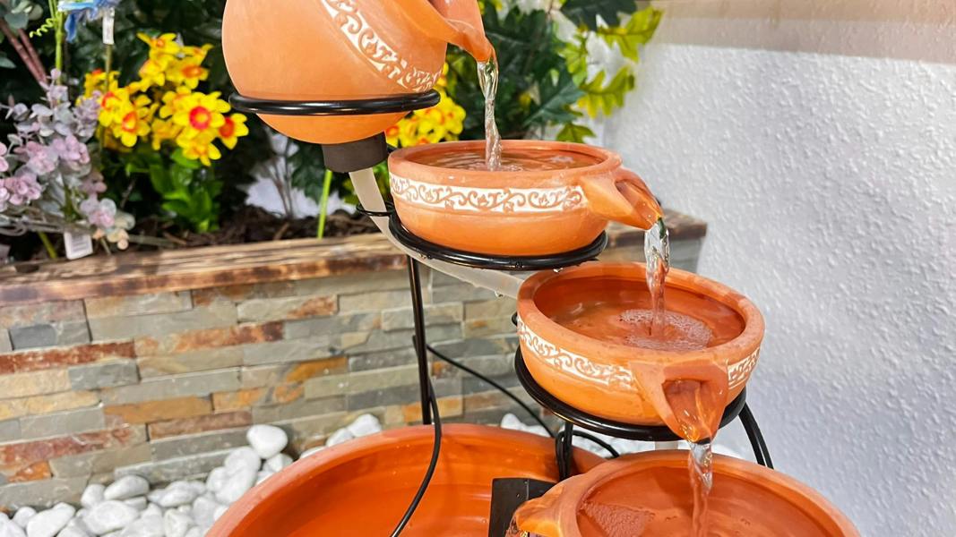 Tranquillity Water Features Teracotta Traditional Solar Water Feature
