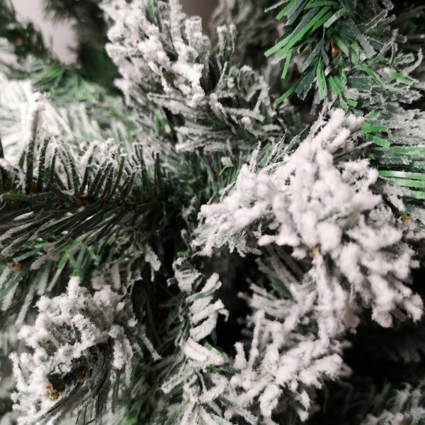 Samuel Alexander 6.5ft (2m) Premier Snow Flocked PVC Spruce Pine Slim Christmas Tree in Green