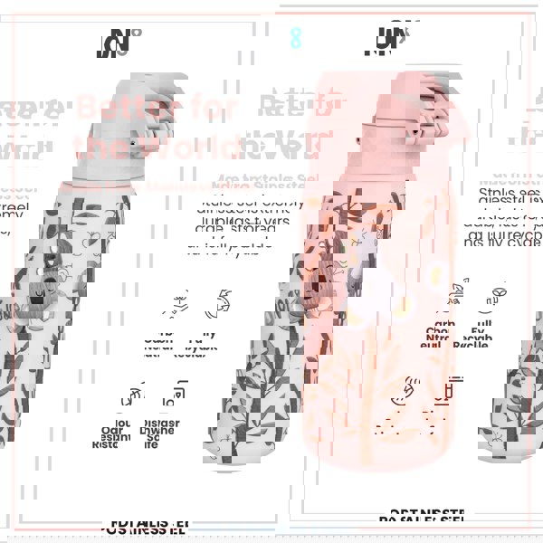 ION8 Leak Proof Kids Water Bottle, Stainless Steel, Koalas, 400ml (13oz)