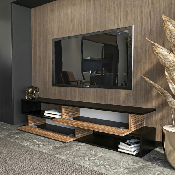 Decorotika Cortez Modern Tv Stand Tv Unit TV Cabinet for Tv's up to 72"