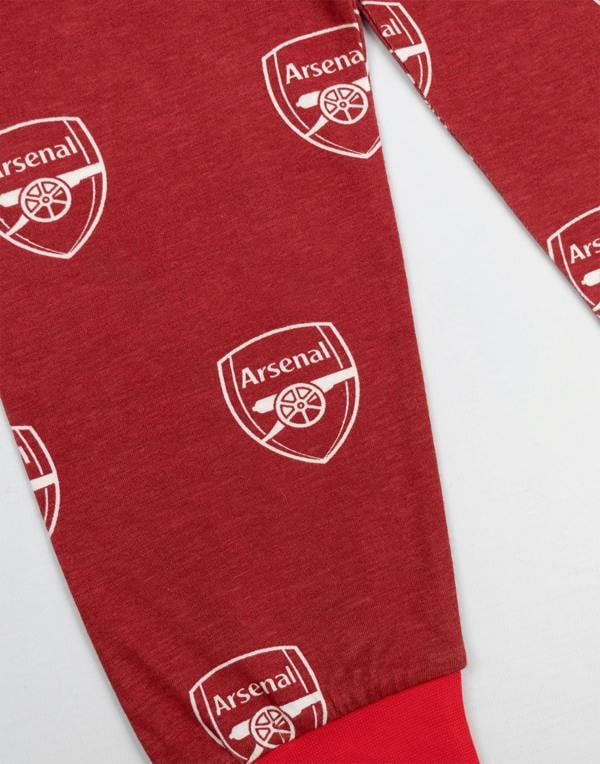 Arsenal Boys Red Logo Short Sleeve Long Leg Pyjama Set