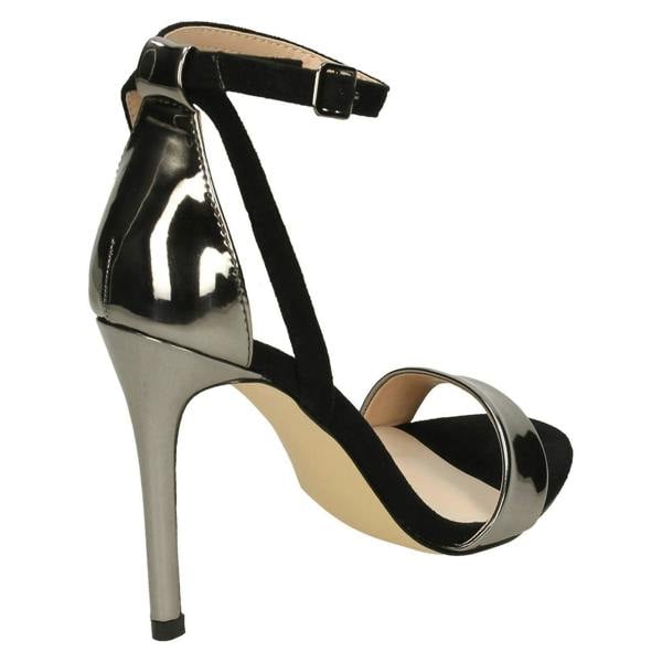Spot On Ladies Spot On High Heel Ankle Strap Sandals