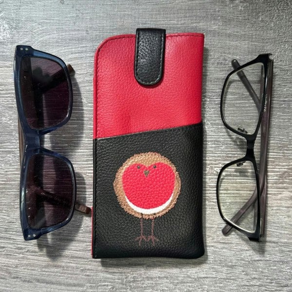 Mala Leather Bobbie Robin Leather Glasses Case Wide Fit