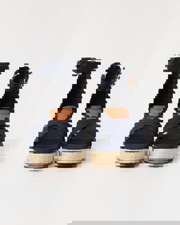 Tommy Hilfiger Criss-Cross Womens Wedge Espadrille - Space Blue