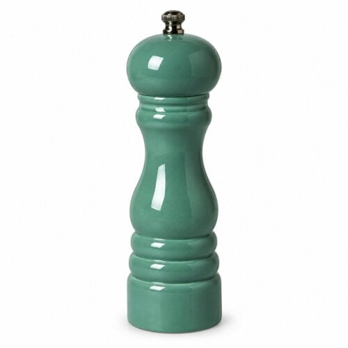 Skandi Home Elva Traditional Wooden Salt or Pepper Mill with Dark Teal Green Lacquer Finish