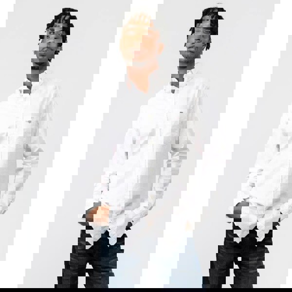 GANT Mens Regular Fit Long Sleeve Oxford Banker Stripe Shirt - 662 Light Pink