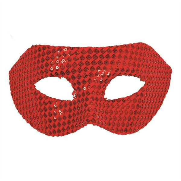 Bristol Novelty Unisex Adults Sequin Eyemask - Red - 