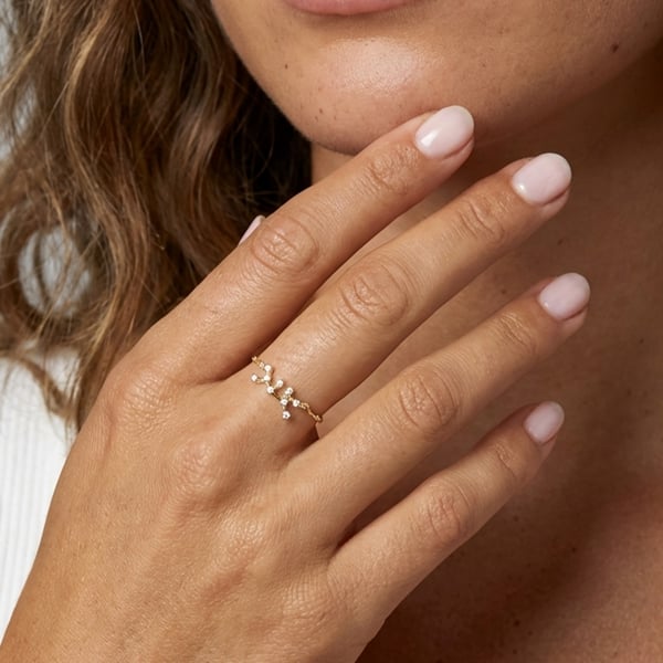 MUCHV Adjustable Constellation Chain Ring - Gold or Silver Plated