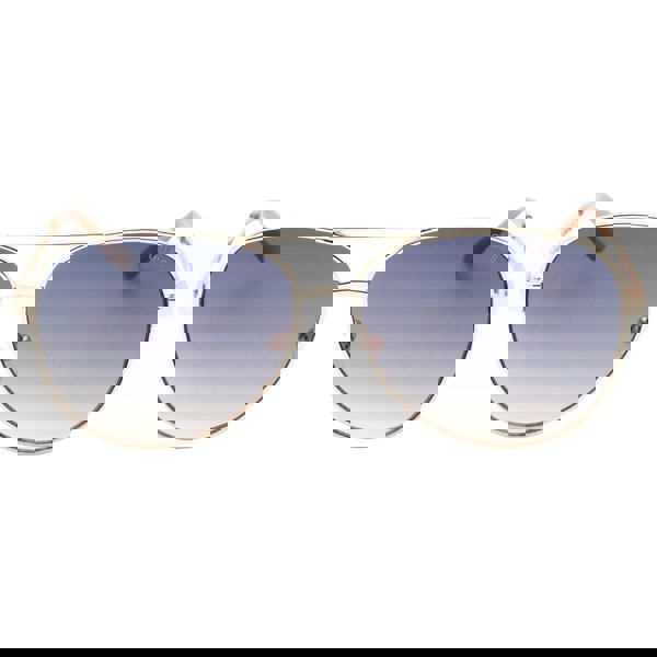 Guess Gradient Blue Lensed Shiny Rose Gold Sunglasses