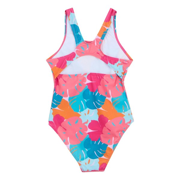 Regatta Girls Katrisse Tropical Leaves One Piece Swimsuit - Multicoloured