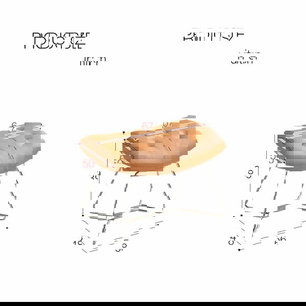 Rit Concept Anwar Rocking Chair With Footstool, Orange Leather