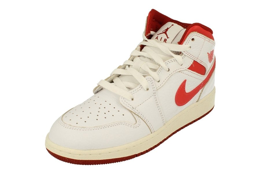 Nike Air Jordan 1 Mid SE GS Trainers Fj3464  160 - White Lobster Dune Red Sail 160 - Photo 0