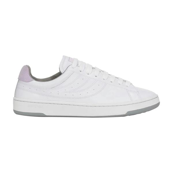 Superga Unisex Adult 4833 Lendl Leather Trainers - White/Violet Lilla/Medium Grey - 