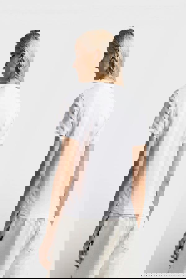 Casablanca Printed Fitted T-Shirt Casa Way White