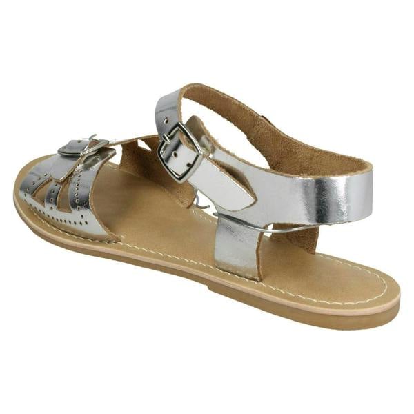 Leather Collection Ladies Leather Collection Flat Buckle Sandals