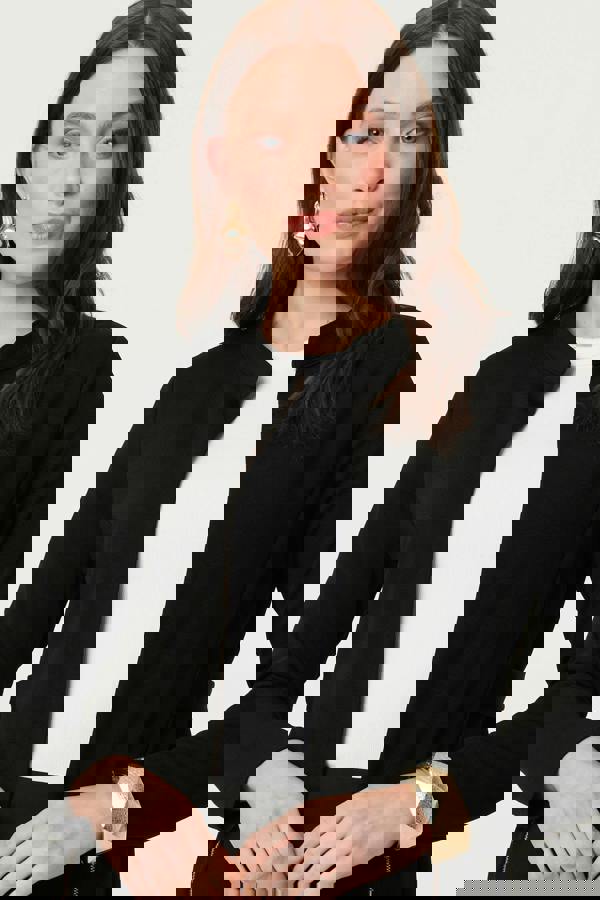 Black | Open Front Longline Coatigan
