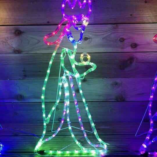 Samuel Alexander 70cm 360 LED Multicoloured Indoor Outdoor Christmas Nativity Three Wise Men Silhouette Rope Light