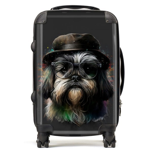 Warren Reed Lhasa Apso Dog Splashart Suitcase